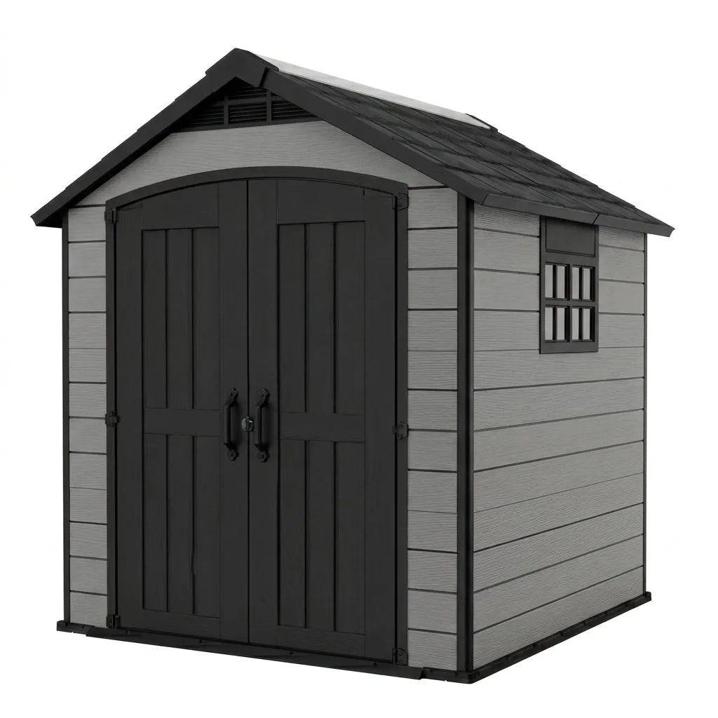 Keter 7.5’x11’ Premier Heavy Duty Plastic Shed Grey