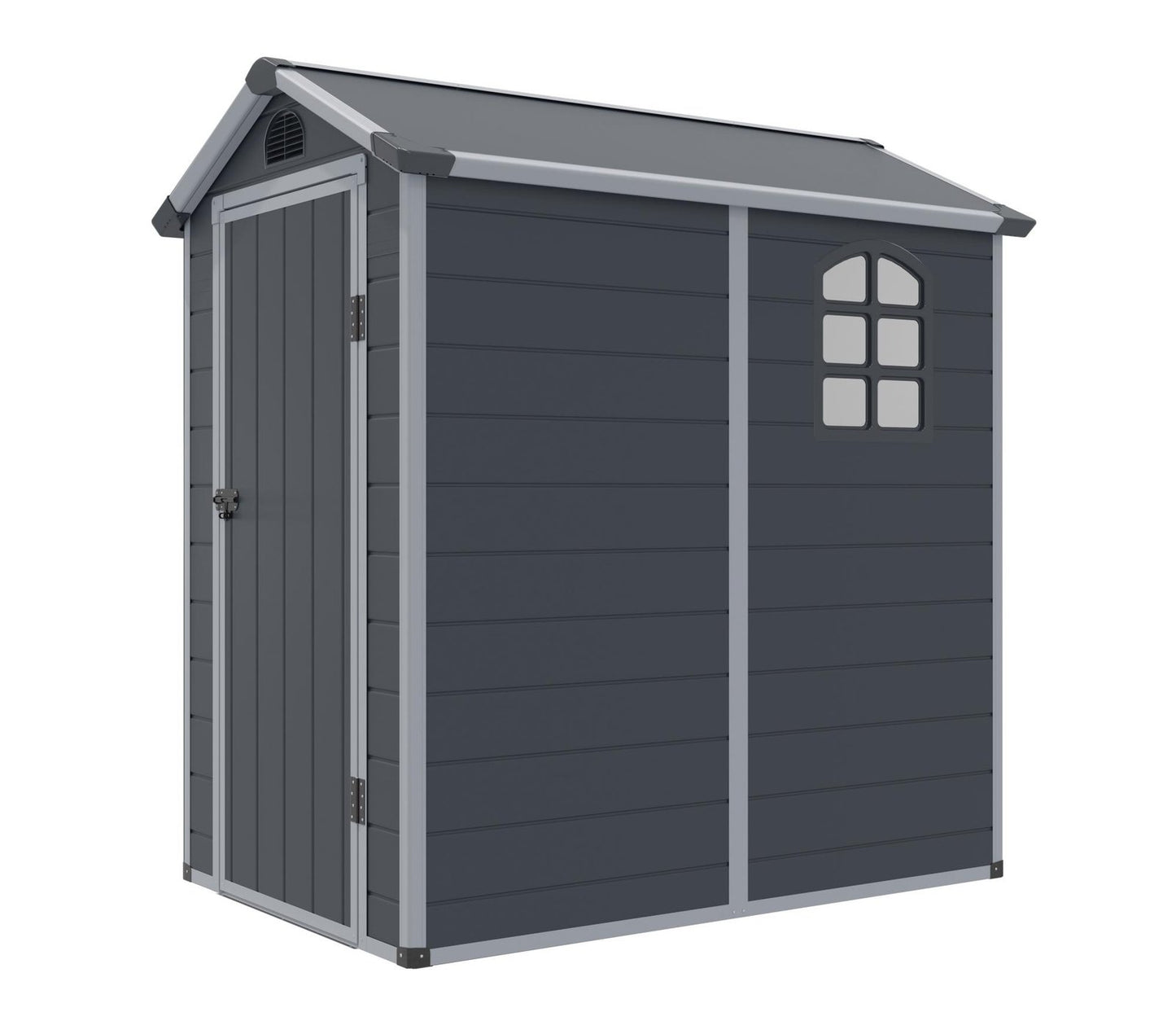 Rowlinson Airevale 4 x 6 ft Dark Grey Plastic Apex Shed