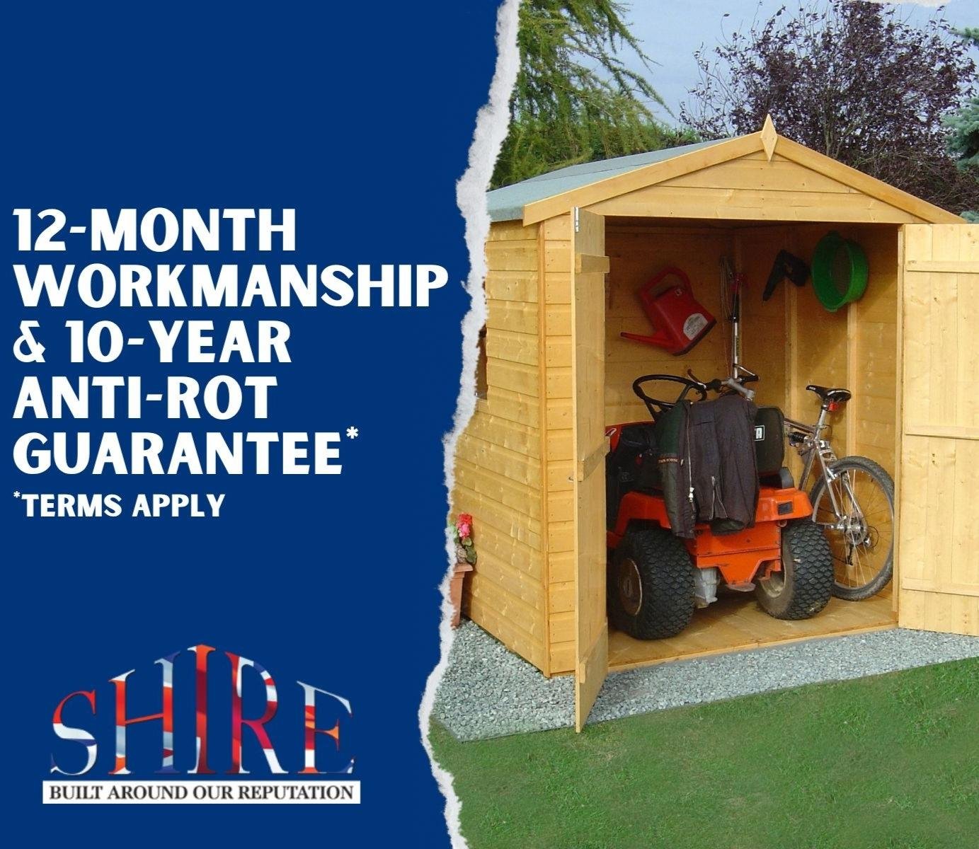 Shire Overlap 4 x 3 ft Dip Treated Shed