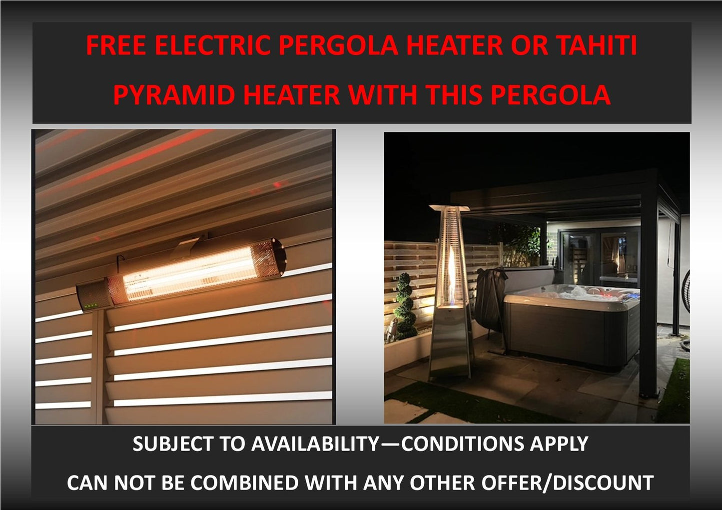 7.2m x 3.6m Rectangular Aluminium Louvered Pergola – Grey