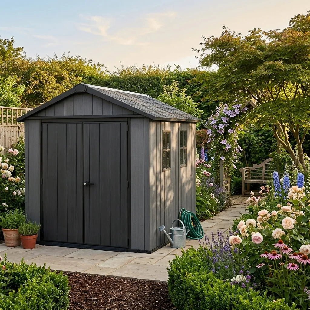 Keter 11’x7.5’ Newton Plus Side Entry Plastic Shed Graphite