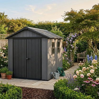 Keter 11’x7.5’ Newton Plus Side Entry Plastic Shed Graphite