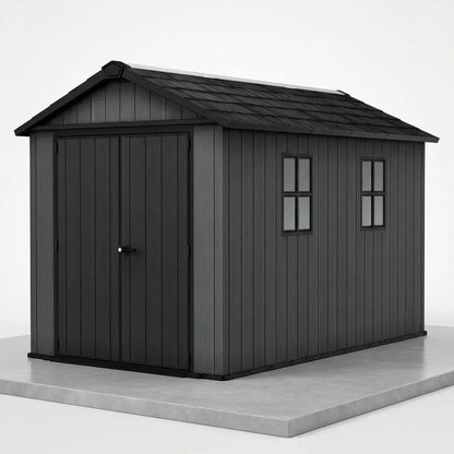 Keter 11’x7.5’ Newton Plus Side Entry Plastic Shed Graphite
