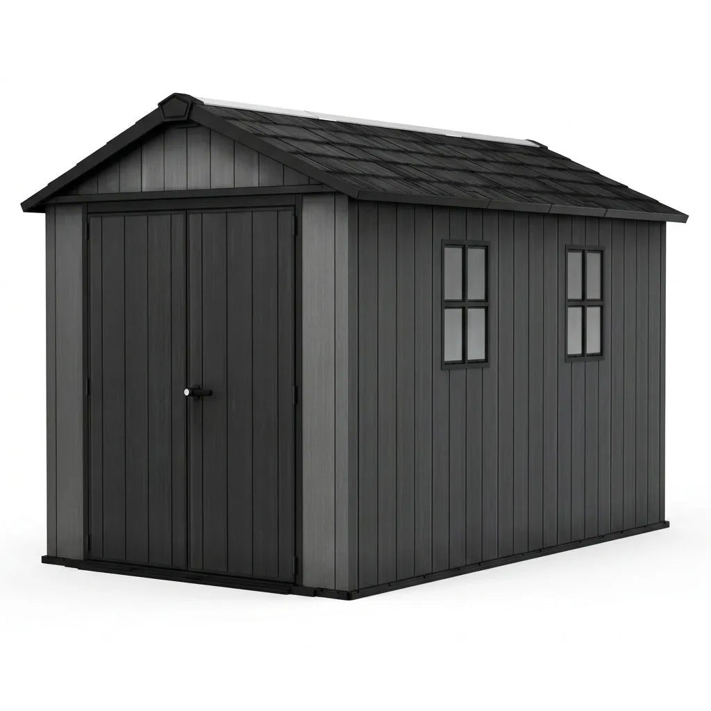 Keter 11’x7.5’ Newton Plus Side Entry Plastic Shed Graphite