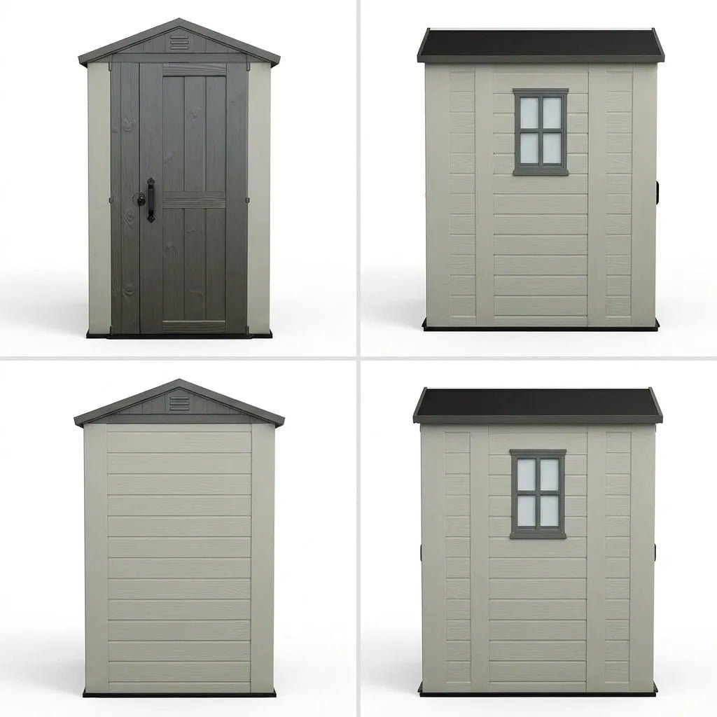 Keter 4×6 Factor Heavy Duty Plastic Garden Shed Beige
