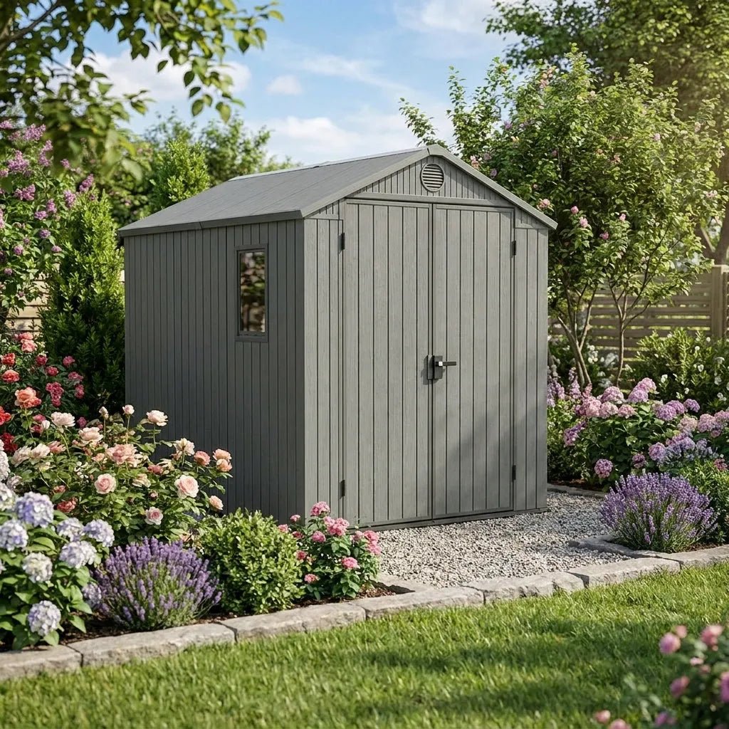 Keter 6×8 Darwin Heavy Duty Plastic Garden Shed Green