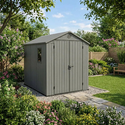Keter 6×8 Darwin Heavy Duty Plastic Garden Shed Green