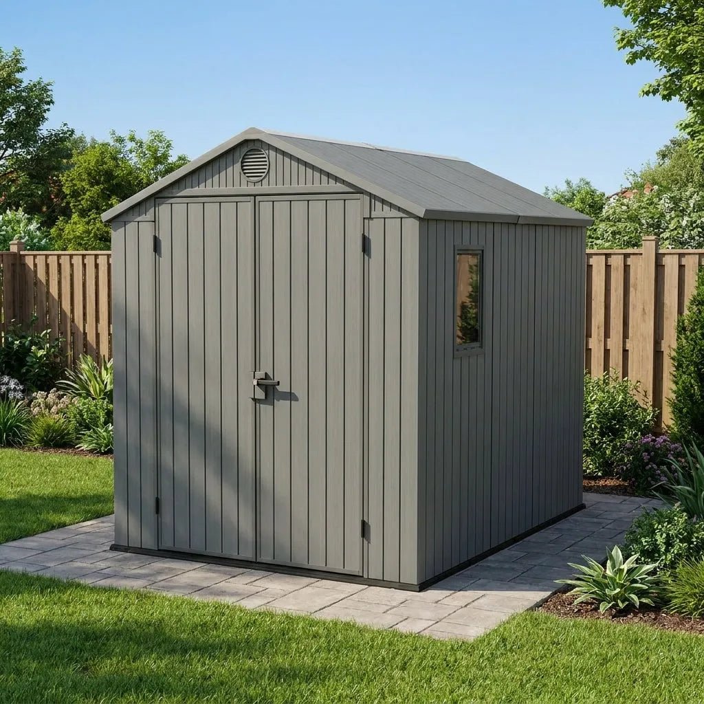 Keter 6×8 Darwin Heavy Duty Plastic Garden Shed Green