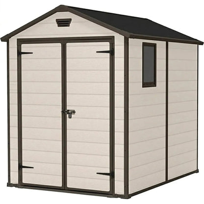 Keter 6x8 Manor Plastic Garden Storage Shed Beige