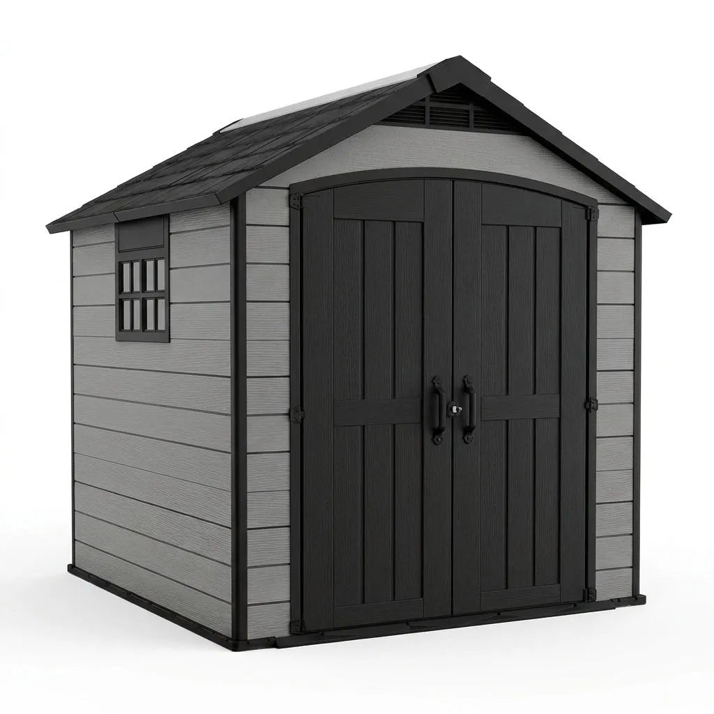 Keter 7.5’x11’ Premier Heavy Duty Plastic Shed Grey
