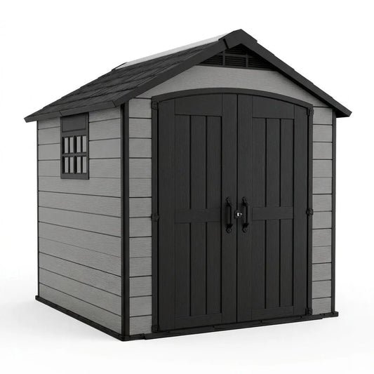 Keter 7.5’x11’ Premier Heavy Duty Plastic Shed Grey