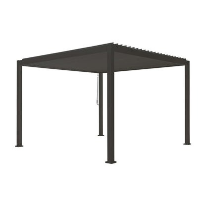 3m x 3m Square Aluminium Louvered Pergola – Grey