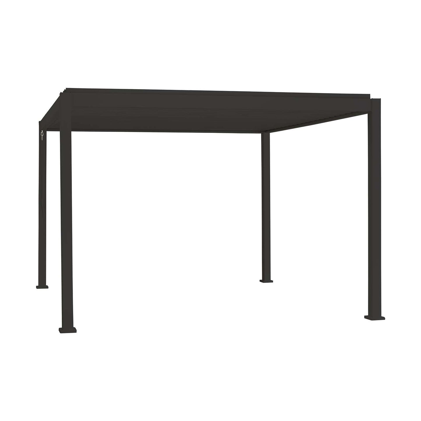 3m x 3m Square Aluminium Louvered Pergola – Grey