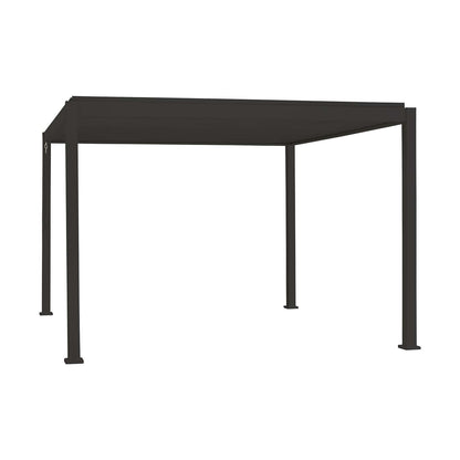 3m x 3m Square Aluminium Louvered Pergola – Grey