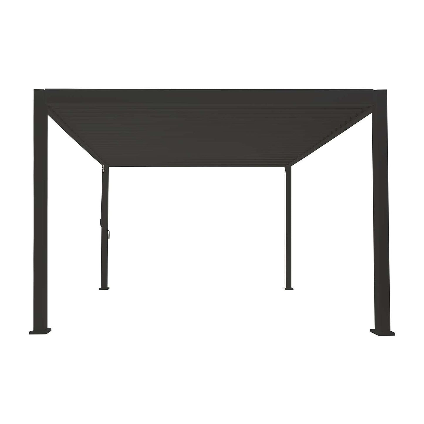 3m x 3m Square Aluminium Louvered Pergola – Grey