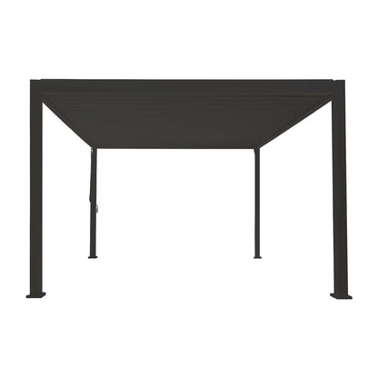 3m x 3m Square Aluminium Louvered Pergola – Grey