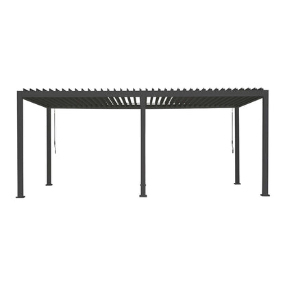 6m x 3m Rectangular Aluminium Louvered Pergola – Grey