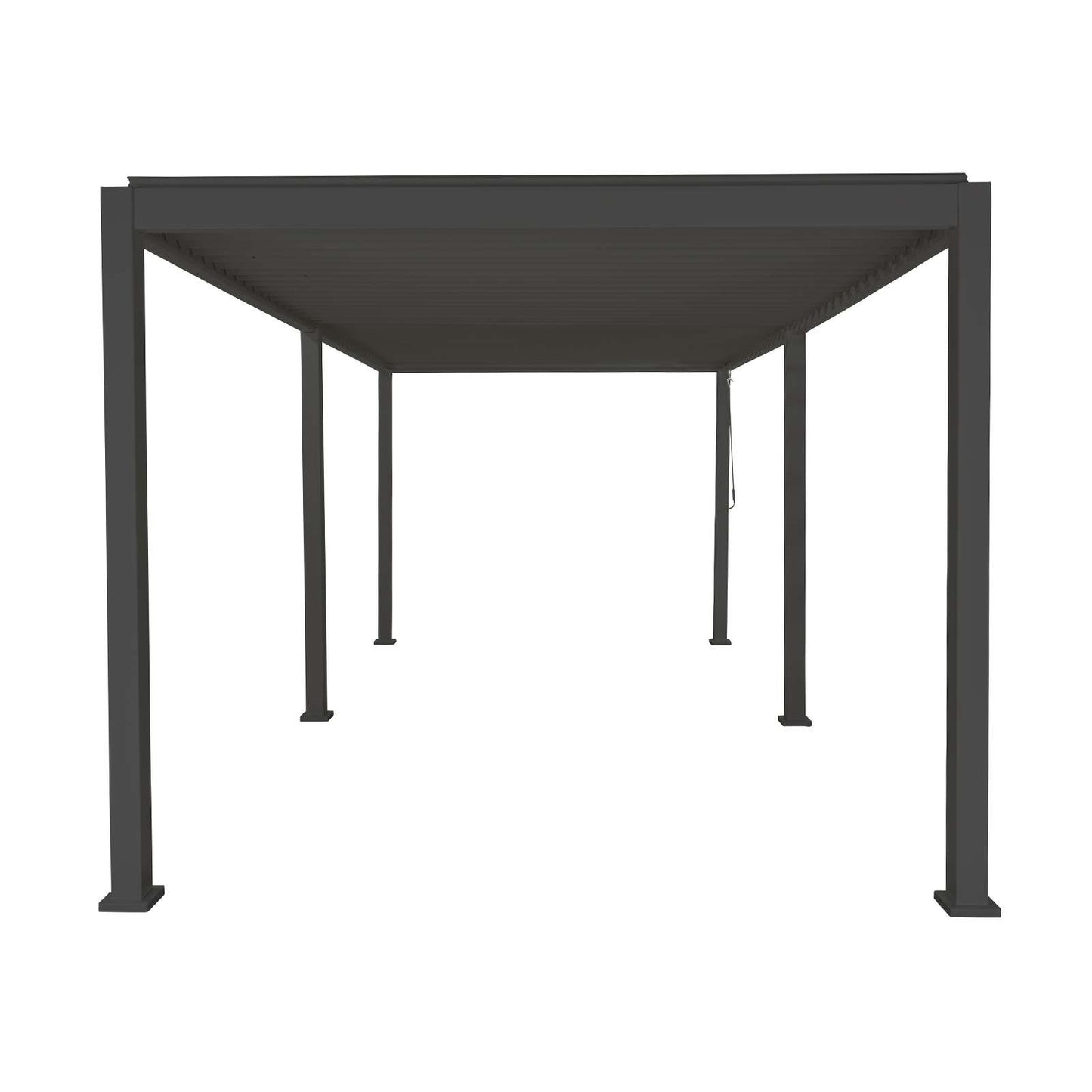 6m x 3m Rectangular Aluminium Louvered Pergola – Grey