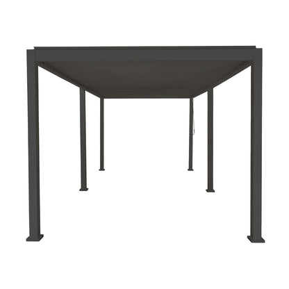 6m x 3m Rectangular Aluminium Louvered Pergola – Grey
