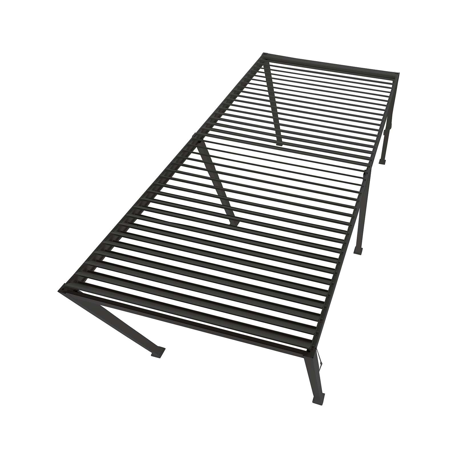 6m x 3m Rectangular Aluminium Louvered Pergola – Grey