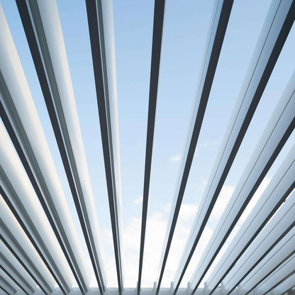 6m x 3m Rectangular Aluminium Louvered Pergola – Grey