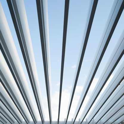 4m x 3.6m Aluminium Louvered Pergola – Grey