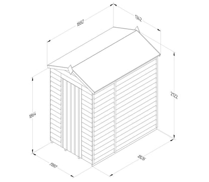 Forest 4 x 6 ft Overlap Security Shed