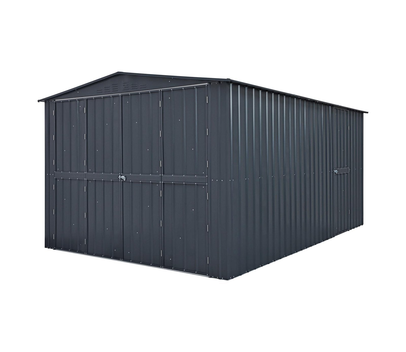Globel 10 x 15 ft Dual Door Metal Workshop Garage