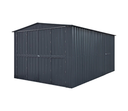 Globel 10 x 15 ft Dual Door Metal Workshop Garage