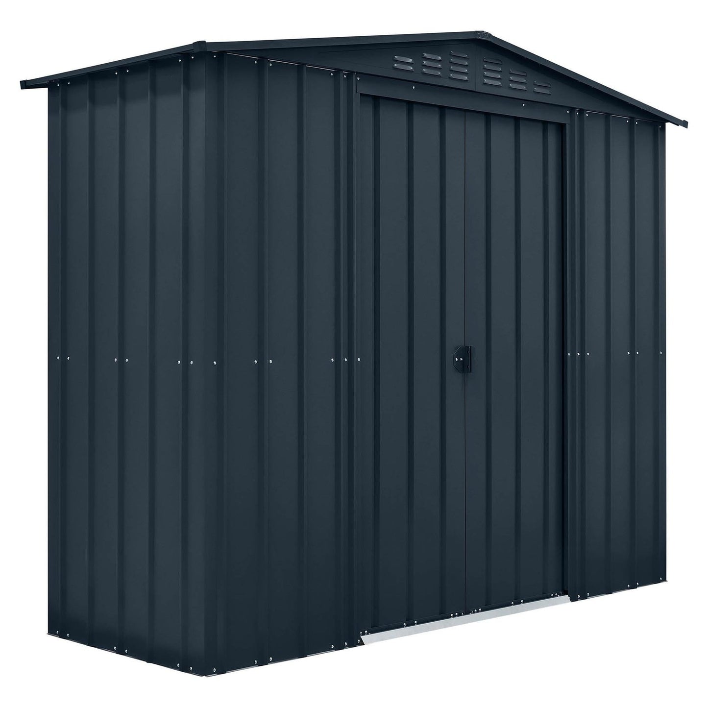 Globel 8 x 3 ft Grey Apex Metal Shed