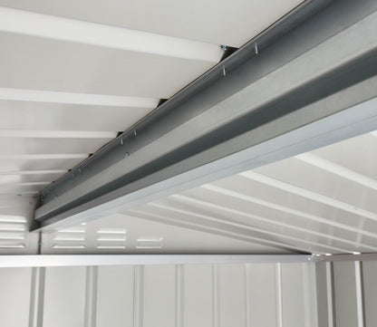 Globel 8 x 3 ft Grey Apex Metal Shed