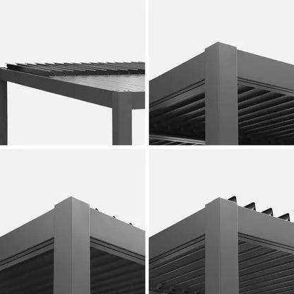 Palace 3x3m Louvered pergola aluminium and steel 3 x 3m