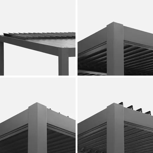 Palace 3x3m Louvered pergola aluminium and steel 3 x 3m