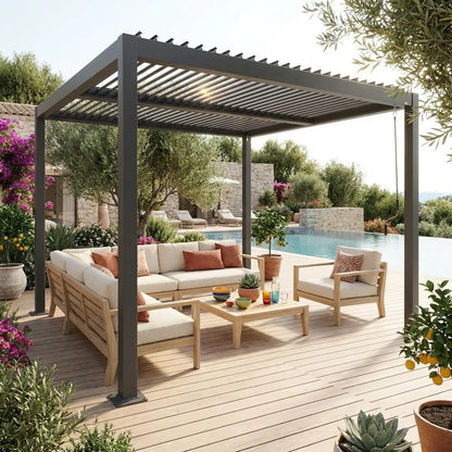 Palace 3x3m Louvered pergola aluminium and steel 3 x 3m