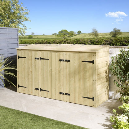 Premier Shiplap Double Bin Store With Box Store