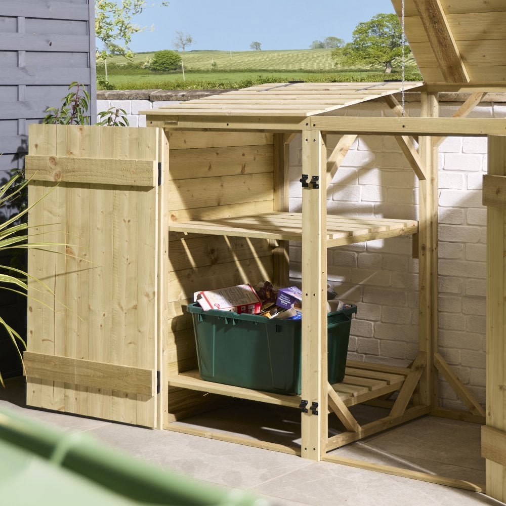 Premier Shiplap Double Bin Store With Box Store