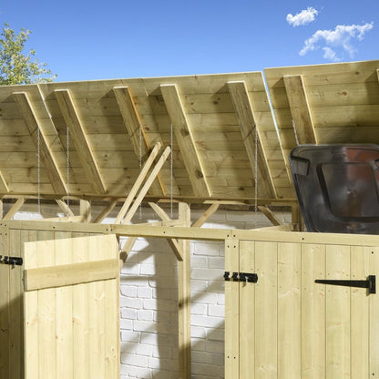 Premier Shiplap Quadruple Bin Store