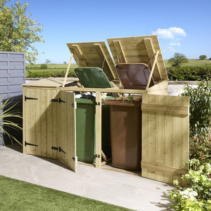 Premier Shiplap Triple Bin Store