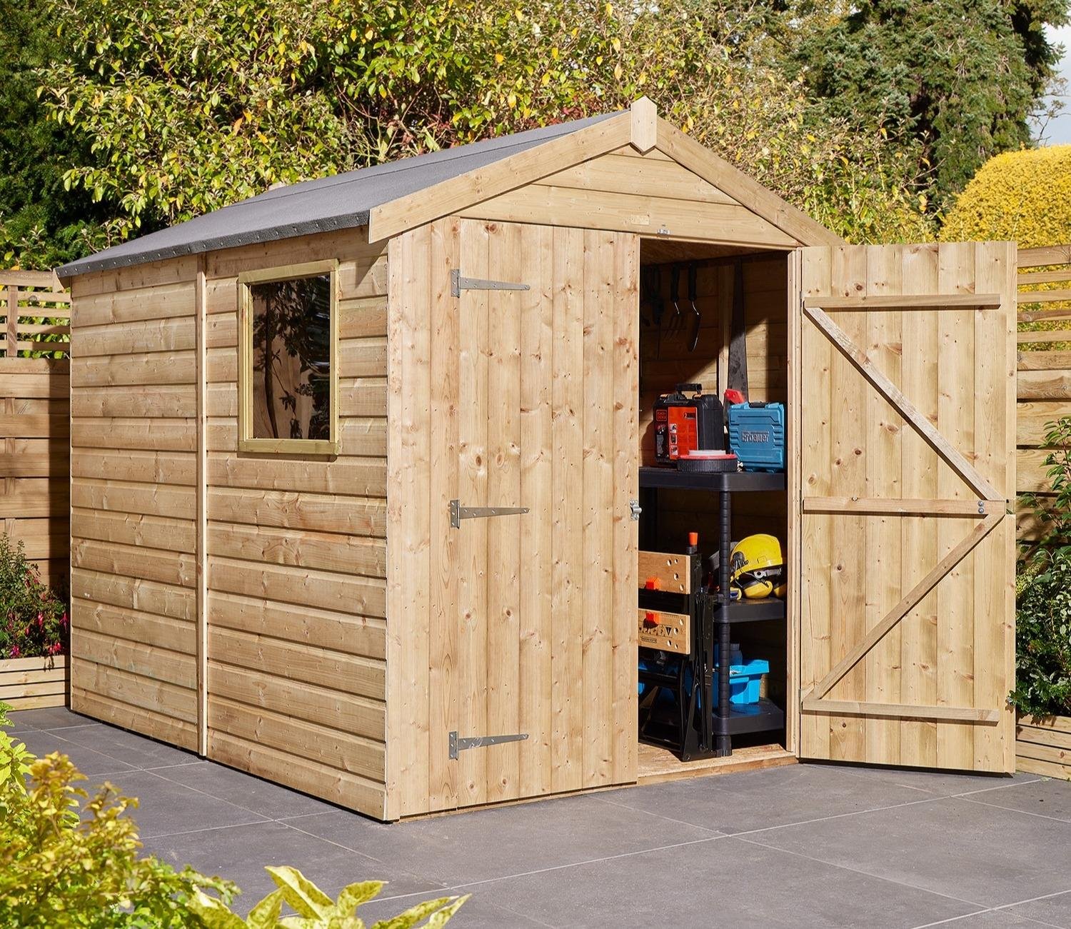 Rowlinson 6 x 8 ft Shiplap Apex Shed