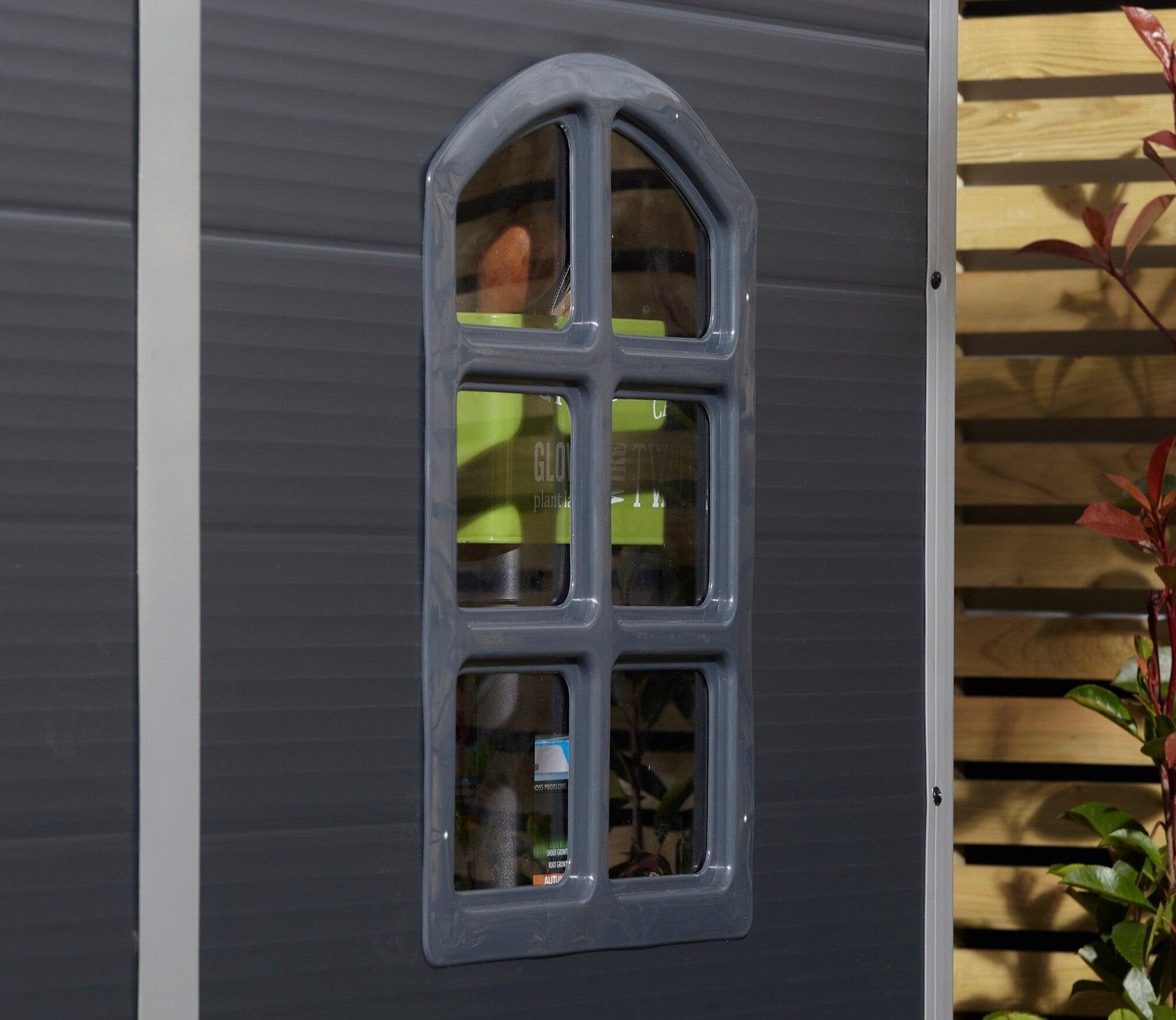 Rowlinson Airevale 4 x 6 ft Dark Grey Plastic Apex Shed