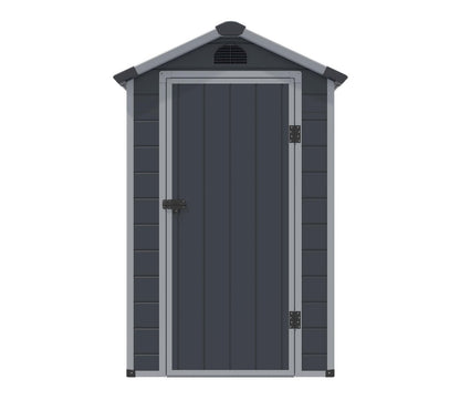 Rowlinson Airevale 4 x 6 ft Dark Grey Plastic Apex Shed