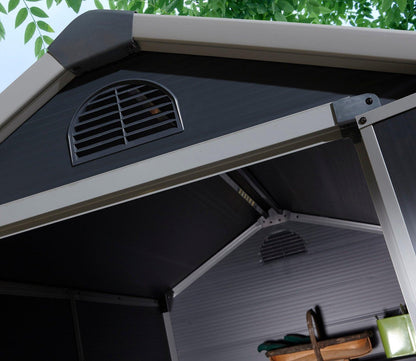 Rowlinson Airevale 4 x 6 ft Dark Grey Plastic Apex Shed