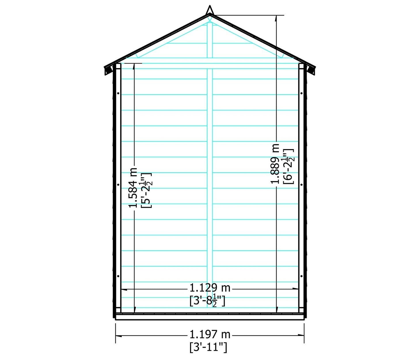 Shire Overlap 4 x 3 ft Dip Treated Shed