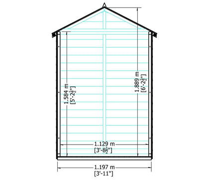 Shire Overlap 4 x 3 ft Dip Treated Shed