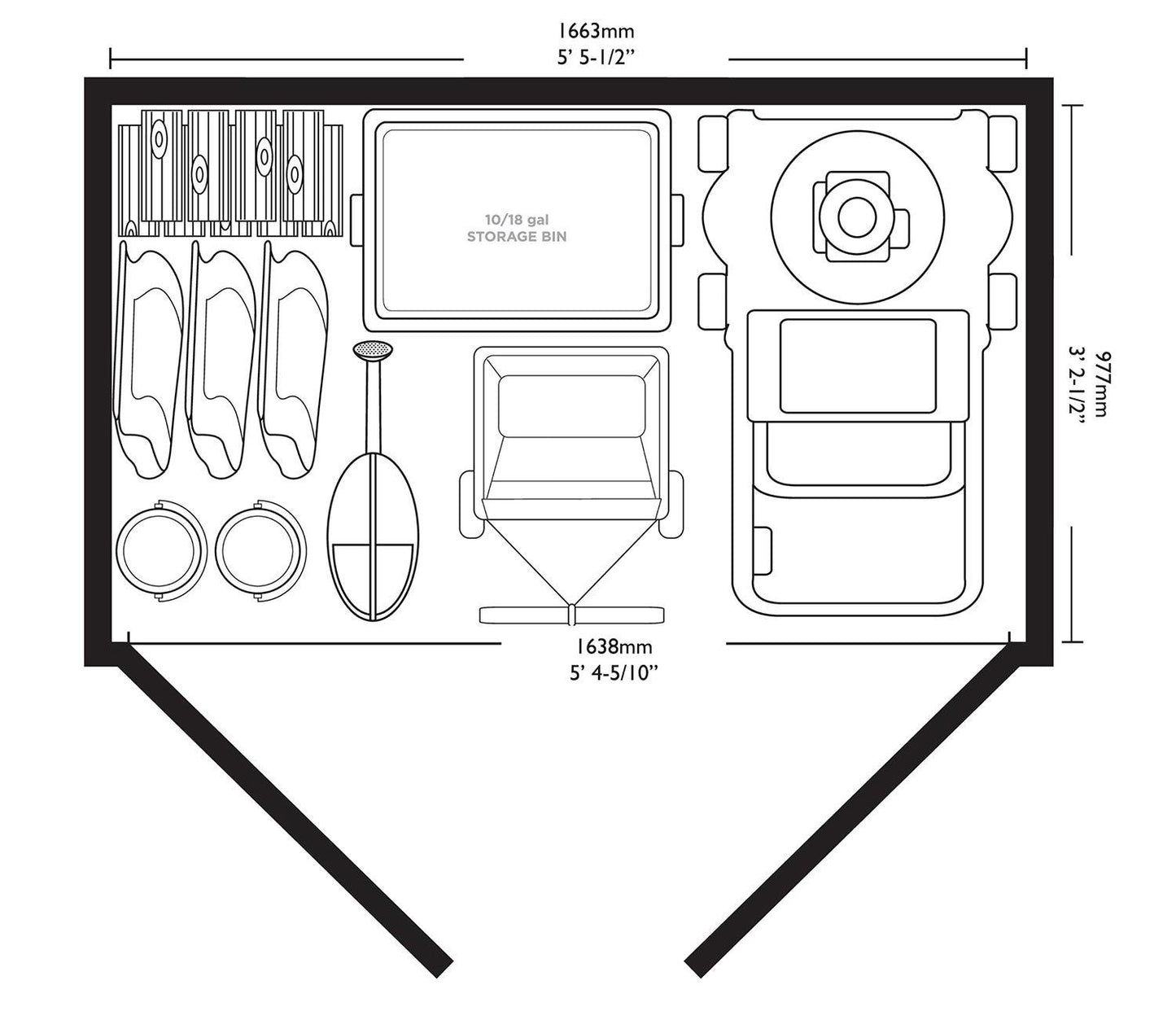 Suncast Moda Stow-Away 6 x 3 ft Storage Shed