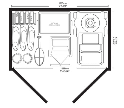 Suncast Moda Stow-Away 6 x 3 ft Storage Shed