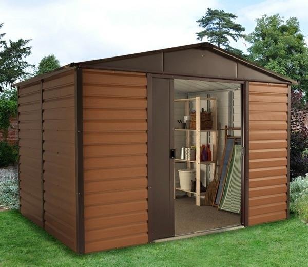 YardMaster 10 x 12 ft Woodview Shiplap Metal Shed