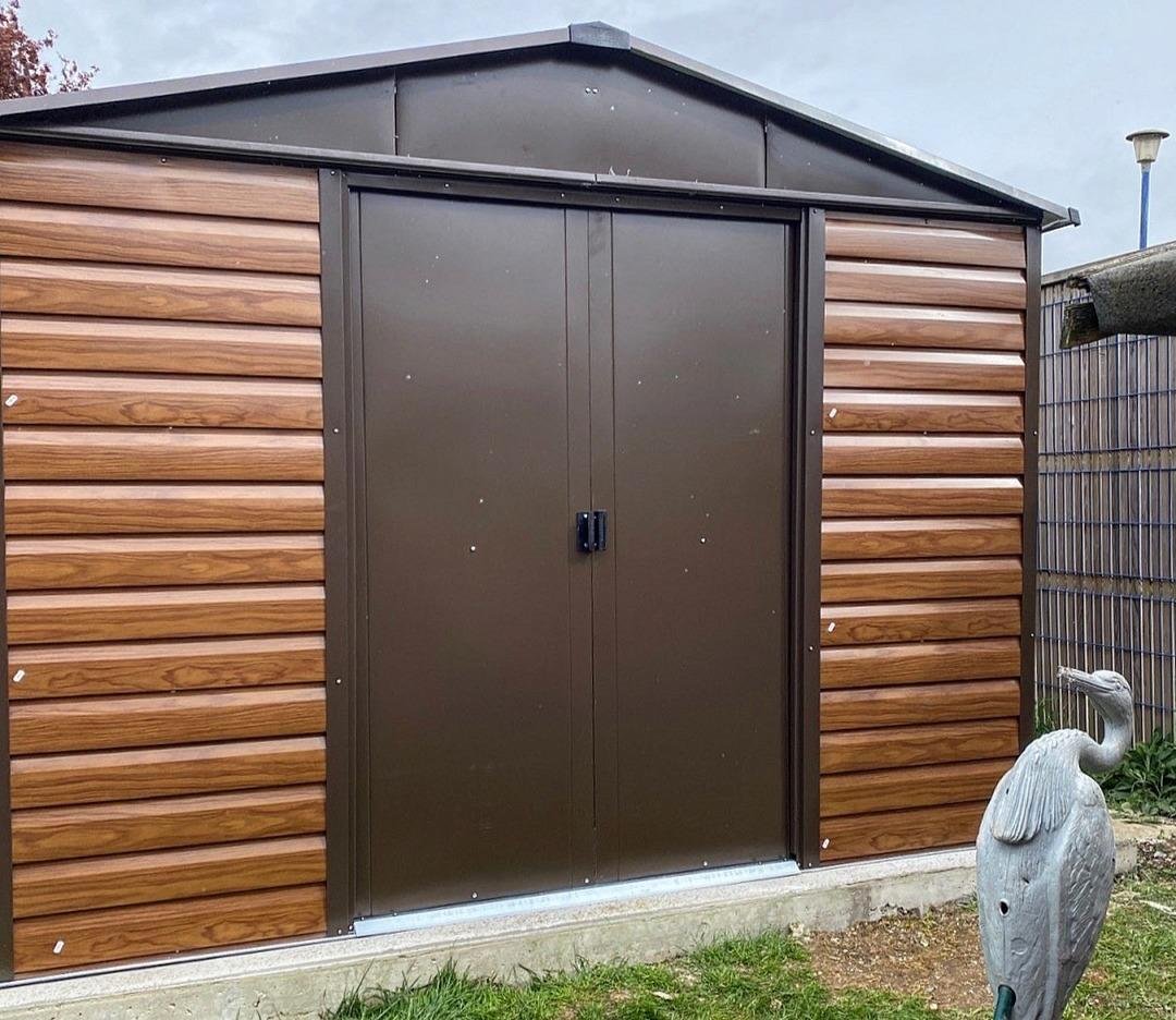 YardMaster 10 x 12 ft Woodview Shiplap Metal Shed