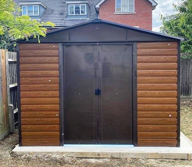 YardMaster 10 x 12 ft Woodview Shiplap Metal Shed