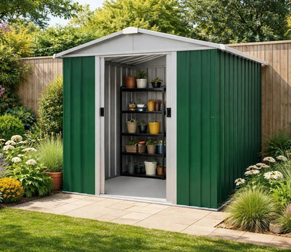 YardMaster 6 x 6 ft Emerald Deluxe Metal Shed
